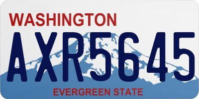 WA license plate AXR5645
