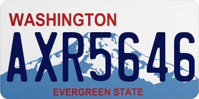 WA license plate AXR5646