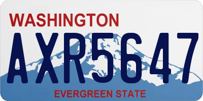 WA license plate AXR5647