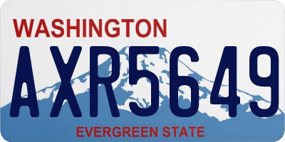 WA license plate AXR5649