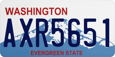 WA license plate AXR5651
