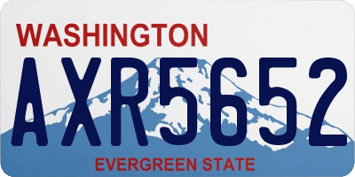 WA license plate AXR5652