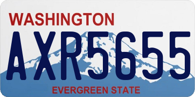 WA license plate AXR5655