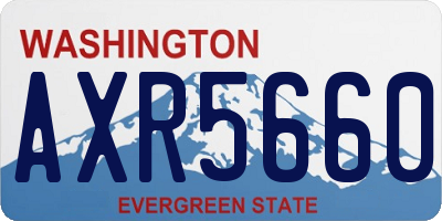 WA license plate AXR5660