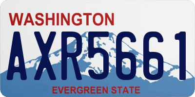WA license plate AXR5661