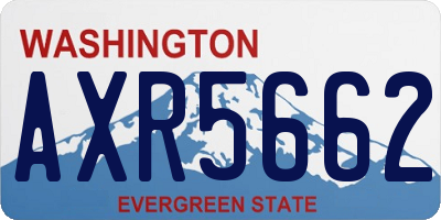 WA license plate AXR5662