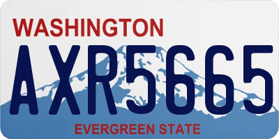 WA license plate AXR5665