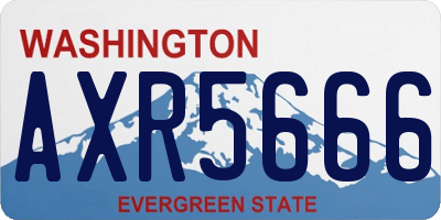 WA license plate AXR5666