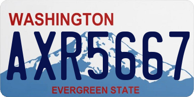 WA license plate AXR5667