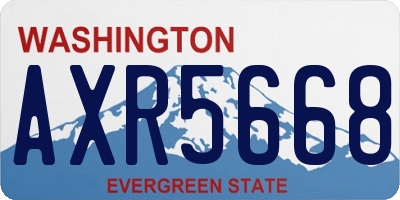 WA license plate AXR5668