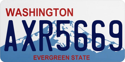 WA license plate AXR5669