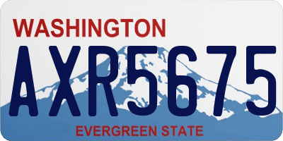WA license plate AXR5675