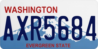 WA license plate AXR5684