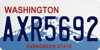 WA license plate AXR5692