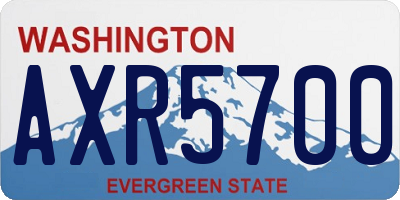 WA license plate AXR5700