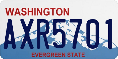WA license plate AXR5701