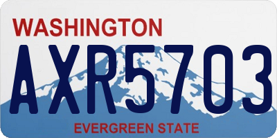 WA license plate AXR5703