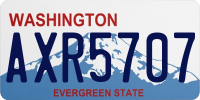 WA license plate AXR5707