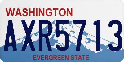 WA license plate AXR5713