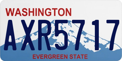 WA license plate AXR5717