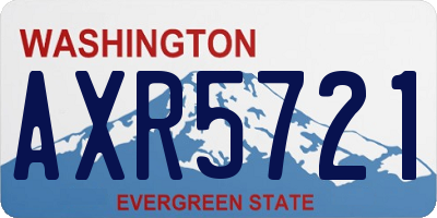 WA license plate AXR5721