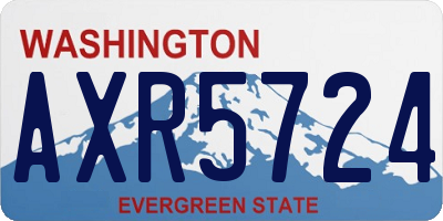 WA license plate AXR5724