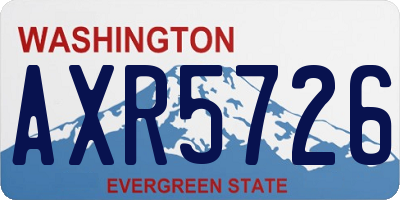 WA license plate AXR5726