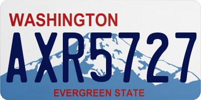 WA license plate AXR5727