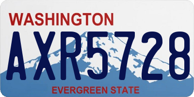WA license plate AXR5728