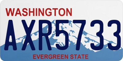 WA license plate AXR5733