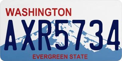 WA license plate AXR5734