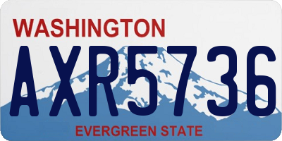 WA license plate AXR5736