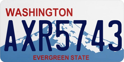 WA license plate AXR5743