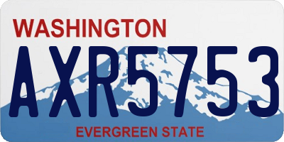 WA license plate AXR5753