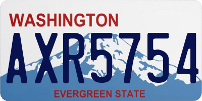 WA license plate AXR5754