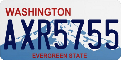 WA license plate AXR5755