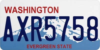 WA license plate AXR5758
