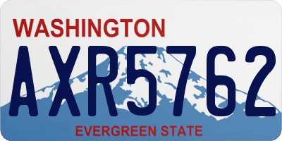 WA license plate AXR5762