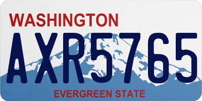 WA license plate AXR5765