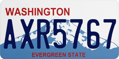 WA license plate AXR5767
