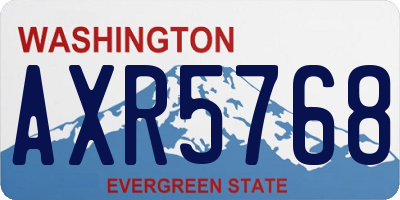 WA license plate AXR5768