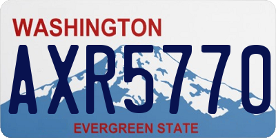 WA license plate AXR5770