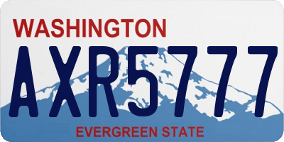 WA license plate AXR5777