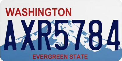 WA license plate AXR5784