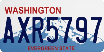 WA license plate AXR5797