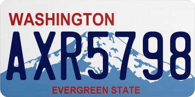 WA license plate AXR5798