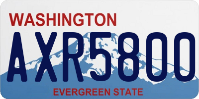 WA license plate AXR5800