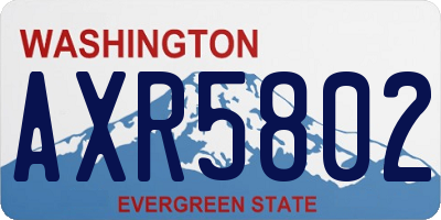 WA license plate AXR5802