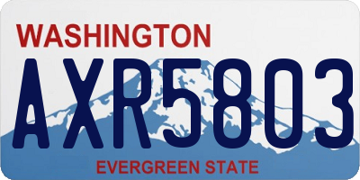 WA license plate AXR5803