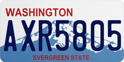 WA license plate AXR5805